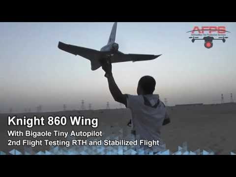 Jet Wing Knight 860 Maiden Flight with Tiny Autopilot - UCsFctXdFnbeoKpLefdEloEQ