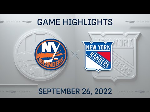 NHL Preseason Highlights | Islanders vs. Rangers - September 26, 2022