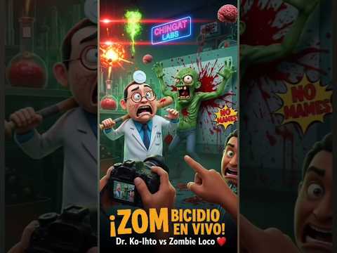 "¡Dr. Ko-Ihto Suelta al Zombie! ¿Pum con Bate o Zombicidio? 😱🔥 #ShortsLocos#pociónZ#Horrorabsurdo