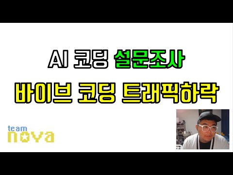 AI코딩 설문조사 + 바이브코딩  트래픽 하락