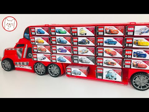 22 Types Cars Transportation by Truck Tomica, Disney Cars, Lightning Mcqueen, Red truck