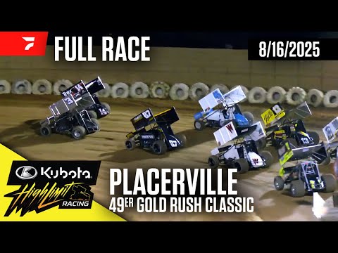 FULL RACE: Kubota High Limit Racing at Placerville Speedway 8/16/2025 - dirt track racing video image