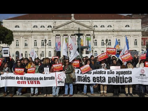Greve dos professores em Lisboa