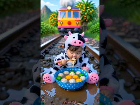 ❤️ Evolution of Baby: Train Meets on Baby for Food Eating #cat #cute #love #shorts BabyLos 110