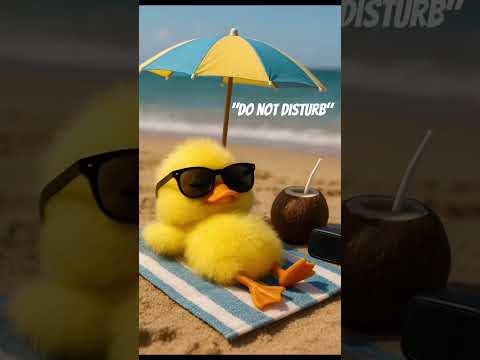 "duckie's sunbath" #funny #cuteanimals #shortvideo #shorts #beachvibes #lofimusic