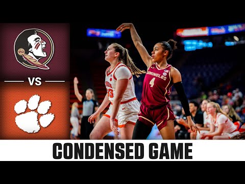 Florida St. Vs. Clemson Condensed Game | 2023-24 ACC Women’s Basketball ...