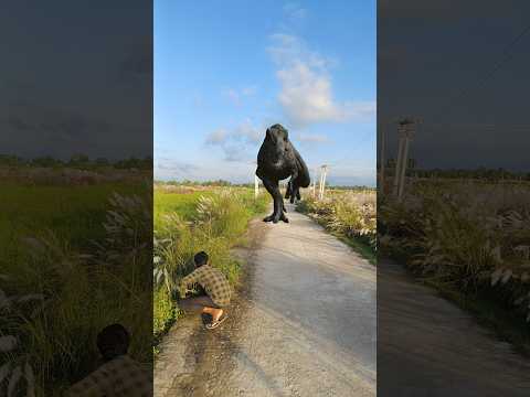 Big Dinosaur chase T-Rex attack part 428 #dinosaur #animal #vfx #viral #new #shorts