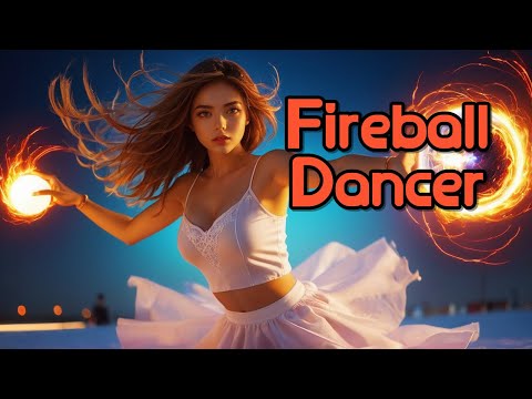 [AI Journey] Beautiful Fireball Dancer   #AIJourney #Fireball #Dancer