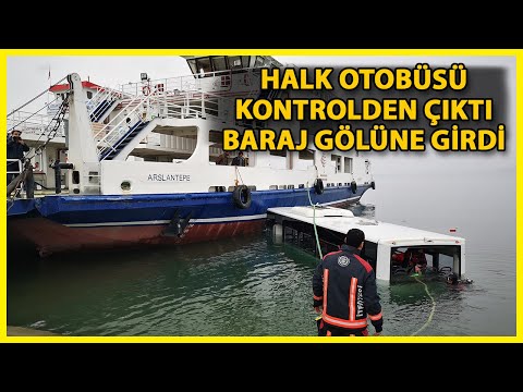 Malatya'da Halk Otobüsü, Baraj Gölüne Devrildi