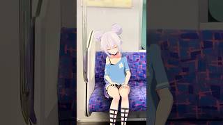 あ〜あ、また電車で寝ちゃった...😴🚃 #日常 #anime