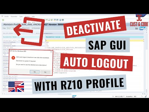 Deactivate auto logout for SAP GUI – RZ10 – Customize profile [english]