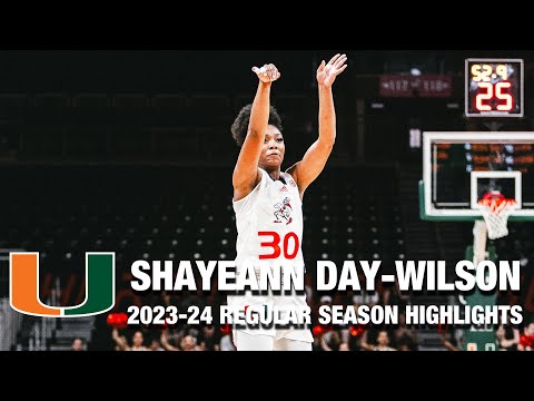 Shayeann Day-Wilson 2023-24 Regular Season Highlights | Miami Guard