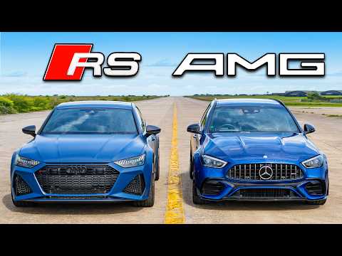 신형 AMG C63 s vs 아우디 RS7 퍼포먼스 - 드래그 레이스!