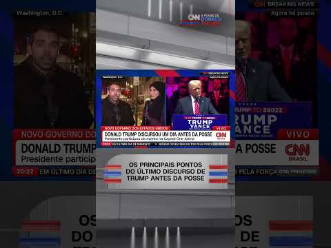 Trump: veja os principais pontos do último discurso do republicano antes da posse #Shorts