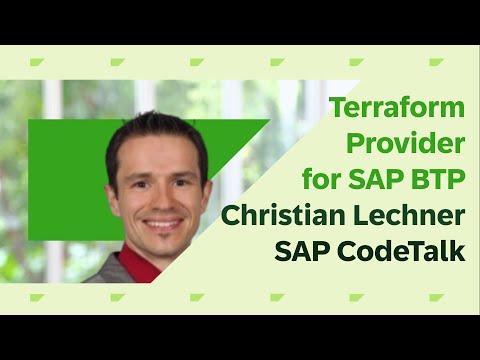 SAP CodeTalk on “Terraform Provider for SAP BTP” with Christian Lechner