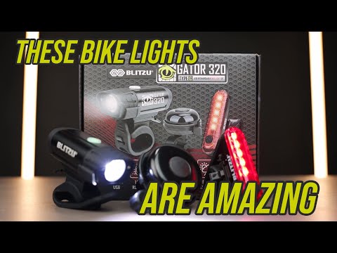 All New BLITZU Gator 320 USB-C Rechargeable Bike Light Set with Bell