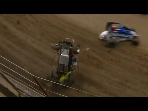 BRENDEN HIRES BRUTAL FLIP - 2025 Chili Bowl Friday - dirt track racing video image