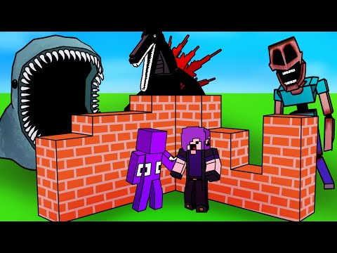 CONSTRUA PARA SOBREVIVER MONSTROS ASSUSTADORES FAMOSOS Minecraft