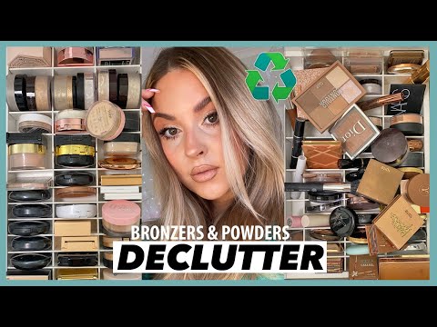 DECLUTTER! ♻️ powders, bronzers & more! 💕 MAKEUP ORGANISATION 2021