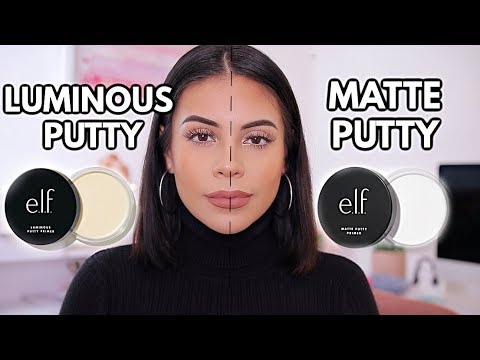 NEW ELF PUTTY PRIMERS: MATTE VS LUMINOUS / Which One Is Better? *12 hour wear test* - UCqTR5f7YkGro3cPv23SqcqQ