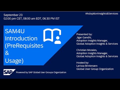 SAM4U Introduction (PreRequisites and Usage) I Move to Cloud ERP I 25.09.23