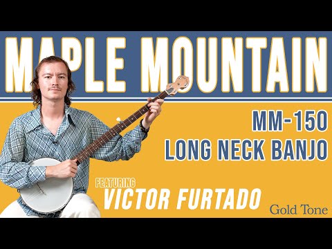 Victor Furtado with our Maple Mountain Openback Long Neck Banjo | MM-150LN