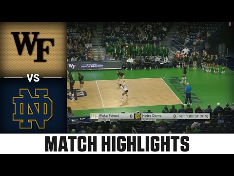 Wake Forest vs. Notre Dame ACC Volleyball Highlights (2023)