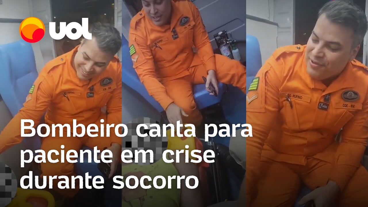 Bombeiro canta música cristã para acalmar paciente em crise em ambulância em Goiás; veja vídeo