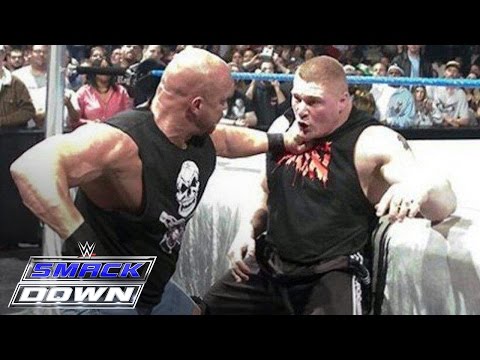 "Stone Cold" Steve Austin confronts Brock Lesnar days before WrestleMania: SmackDown, March 11, 2004 - UCJ5v_MCY6GNUBTO8-D3XoAg