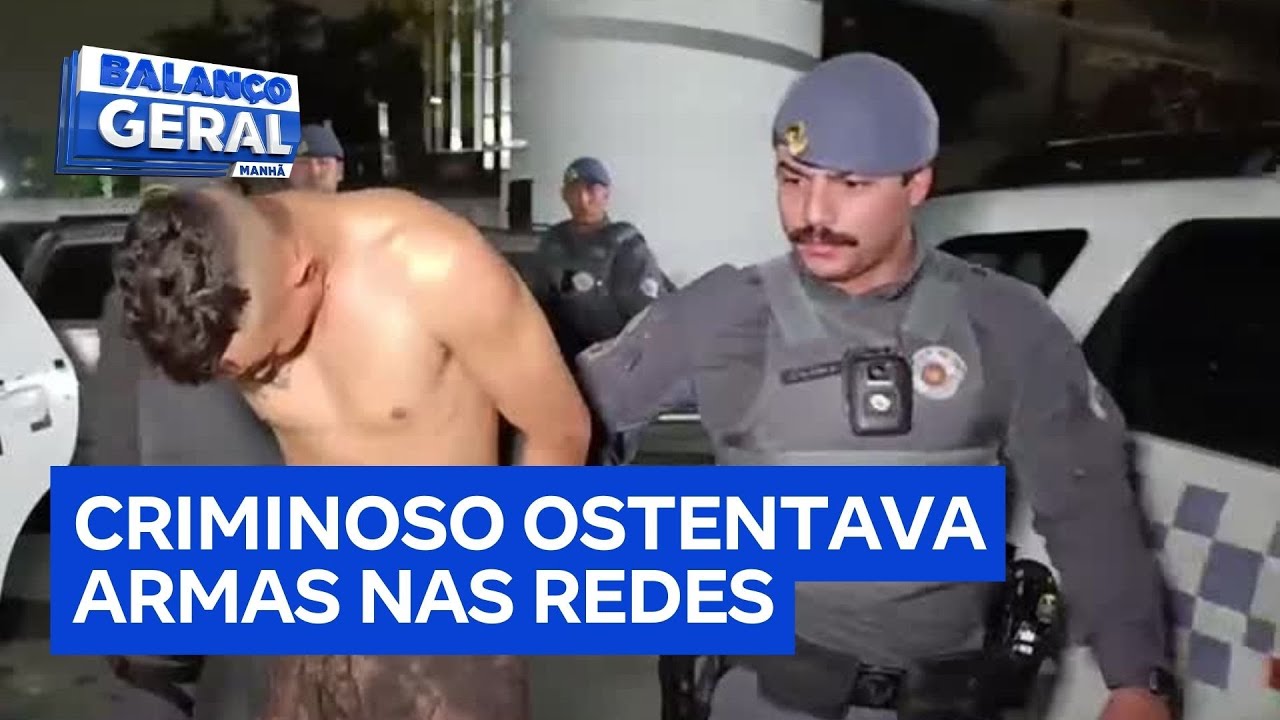 Assaltante que ostentava armas nas redes sociais é preso durante perseguição na zona sul de SP