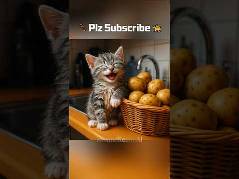 Rumi made potato chips 🐈🍴 #cat #ai #catlover #cutecat #story