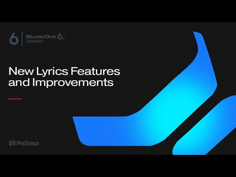 Studio One 6.1: Lyrics Track Improvements ft. S1 Remote