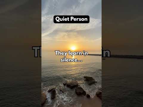 They learn in silence…