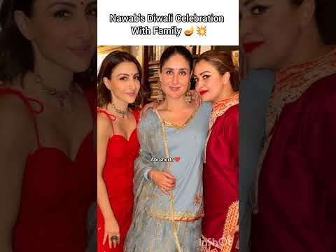 #nawab #diwali #celebration #sohaalikhan #kareenakapoorkhan #saifalikhan #saraalikhan #shorts #yt 🪔