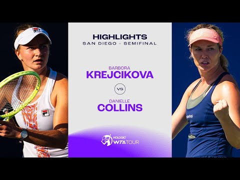 Barbora Krejcikova vs. Danielle Collins | 2023 San Diego Semifinal | WTA Match Highlights