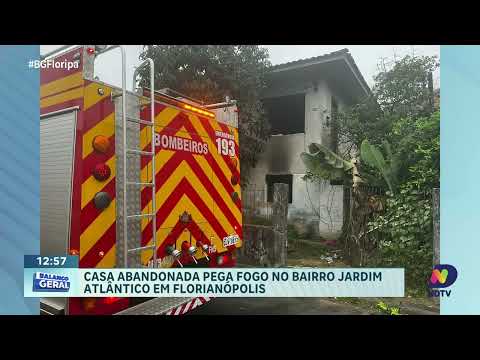 Incêndio em casa abandonada no Jardim Atlântico: sem vítimas e danos extensos