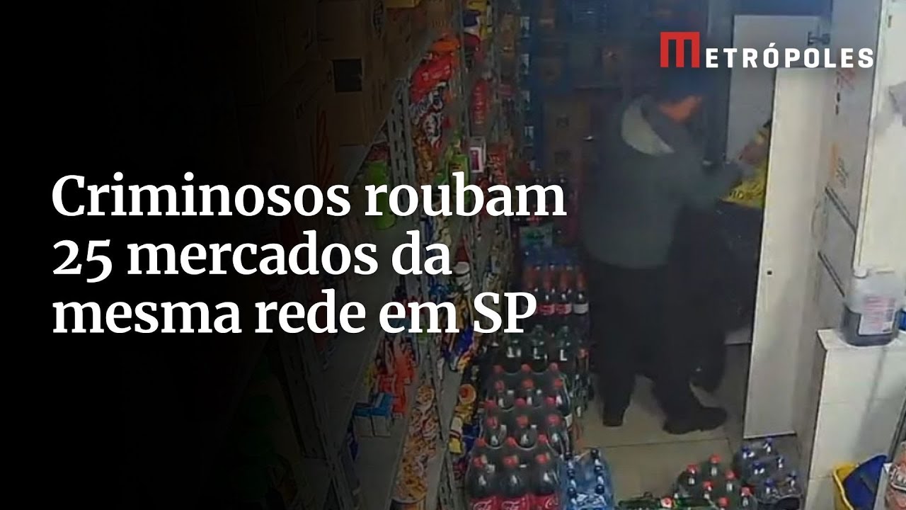 Criminosos roubam 25 mercados da mesma rede em SP
