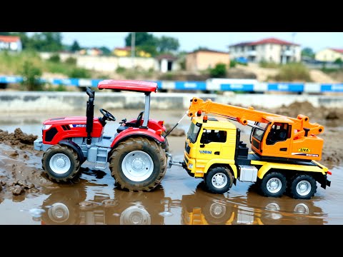 Tractors to the Rescue! | Toy Trucks in a Stormy Day Adventure for Kids | Car Song
