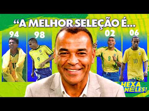 CAFU ESCOLHE A MELHOR SELEÇÃO EM COPAS: 1994, 1998, 2002 ou 2006? | HEXA NELES!