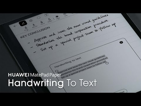 HUAWEI MatePad Paper - Handwriting To Text