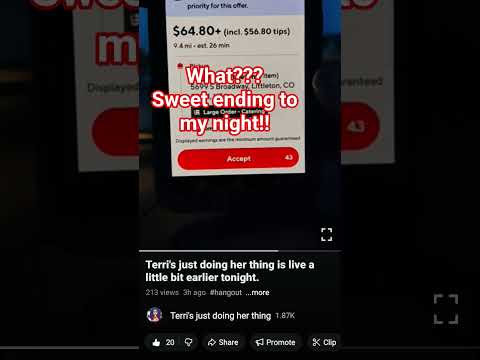 Sweet ending to my night!! #fooddelivery #giglife #catering