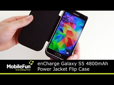 enCharge Samsung Galaxy S5 Power Jacket Flip Case - 4800mAh - UCS9OE6KeXQ54nSMqhRx0_EQ