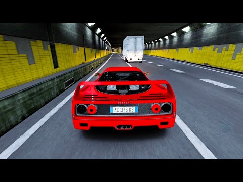 深夜の首都高をフェラーリ F40で走る!『Assetto Corsa』