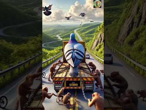 बंदरों ने बचाई कबूतर की जान 😭❤️ #shortvideo #pigeon #shortfeeds #viral #ytshorts #ai
