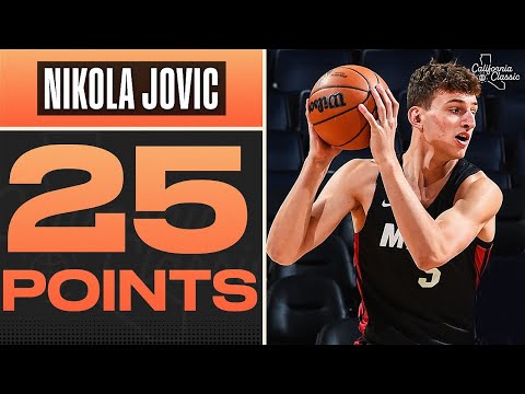 No. 27 Pick Nikola Jovic Drops Near Double-Double With 25 PTS & 9 REB video clip 