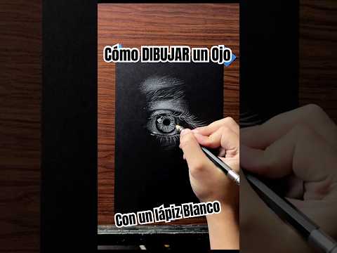 Cómo dibujar un ojo Realista en hoja Negra #dibujo #aprendiendoadibujar #art