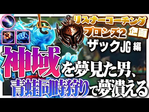 もうちょい行けたやろ Alliyanさん彼を救って下さい ‐ ブロンズ2ザックJG [LoL/リスナーコーチング]