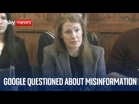 Google questioned about misinformation and harmful algorithms
