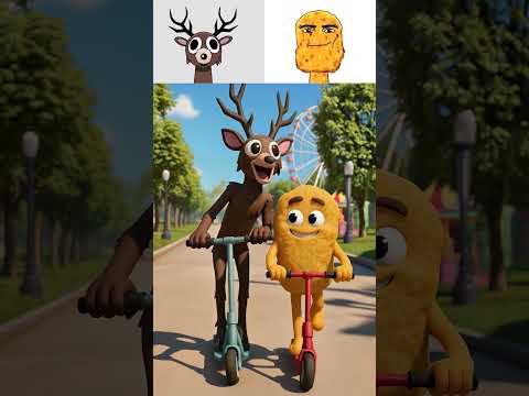Sprunki OC: Nugget & THE DEER Beautiful Park Scooter Ride!