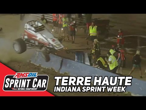 Don Smith Classic Has Scary Finish | 2023 USAC Indiana Sprint Week at Terre Haute - dirt track racing video image